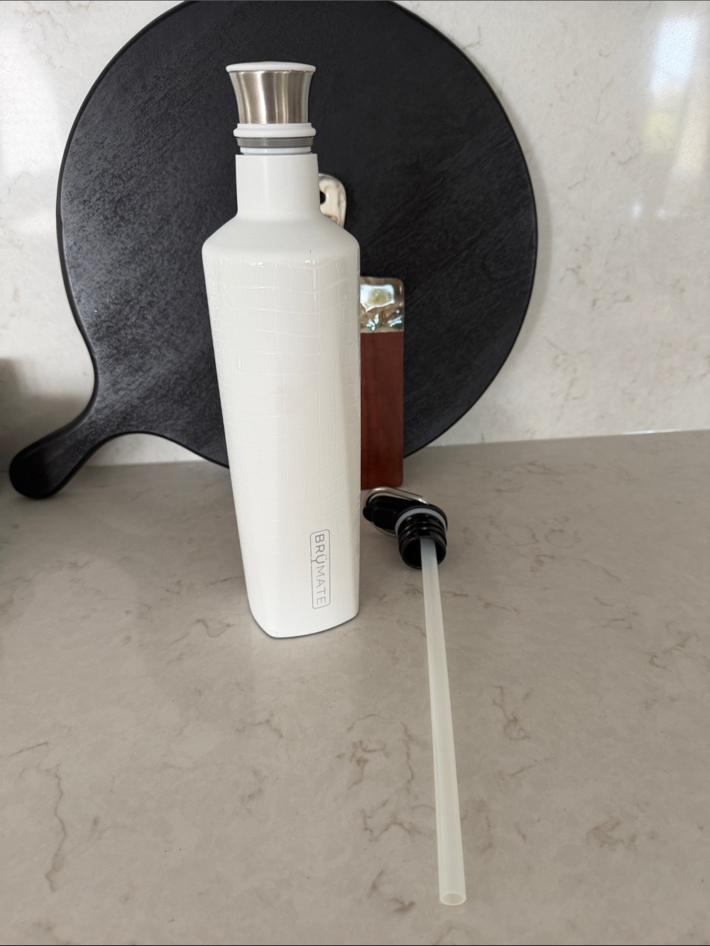 Brumate limited Edition Tia Booth White Water Bottle